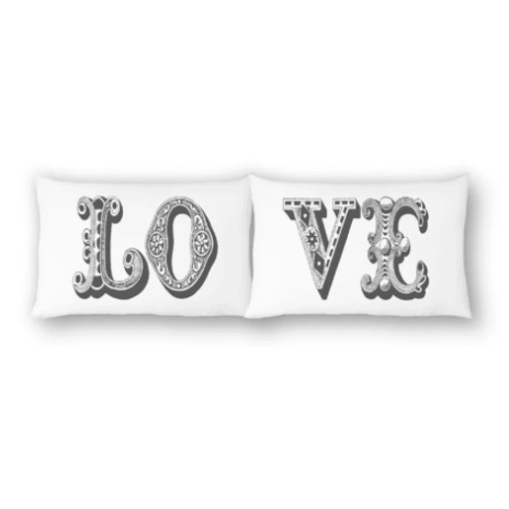 SLEEP ARTFULLY // graphic love pillow case set